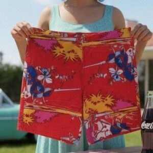 Original jams vintage draw string shorts made in USA, amazing print